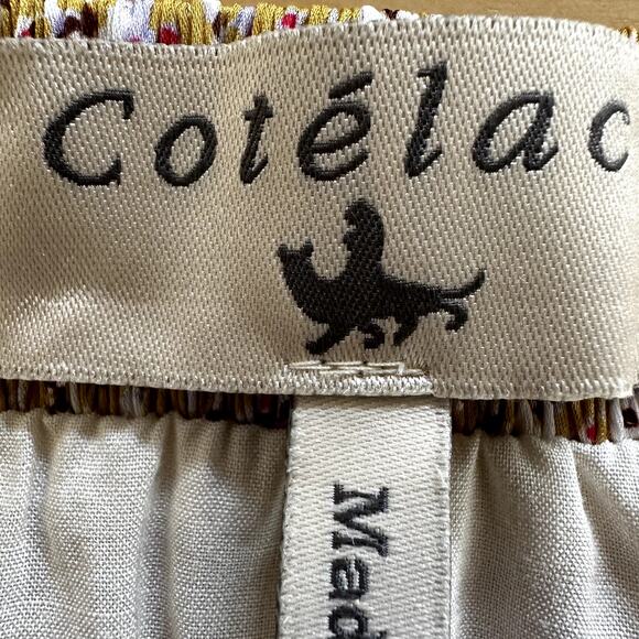 Cotelac Atacama Bloom Ruffle Skirt Pleated Floral Pull On Elastic Yellow 10 M - Picture 3 of 6